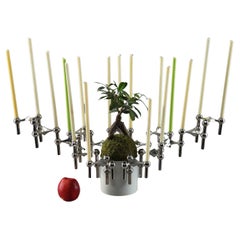 Vintage Set of 15 Piece Modular Candlestick and Jardinière by Nagel