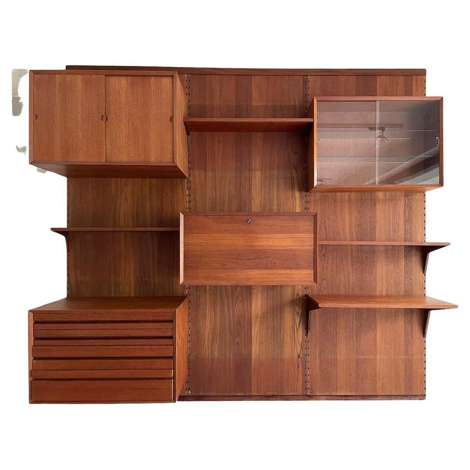 Danish Modern Modular Teak Wall Unit by Poul Cadovius for Cado, 1960s ...