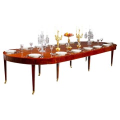 Very large mahogany dining table from the 19th century