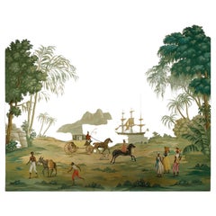 Panoramic Wallpaper panel, Exotic scene in the Zuber style