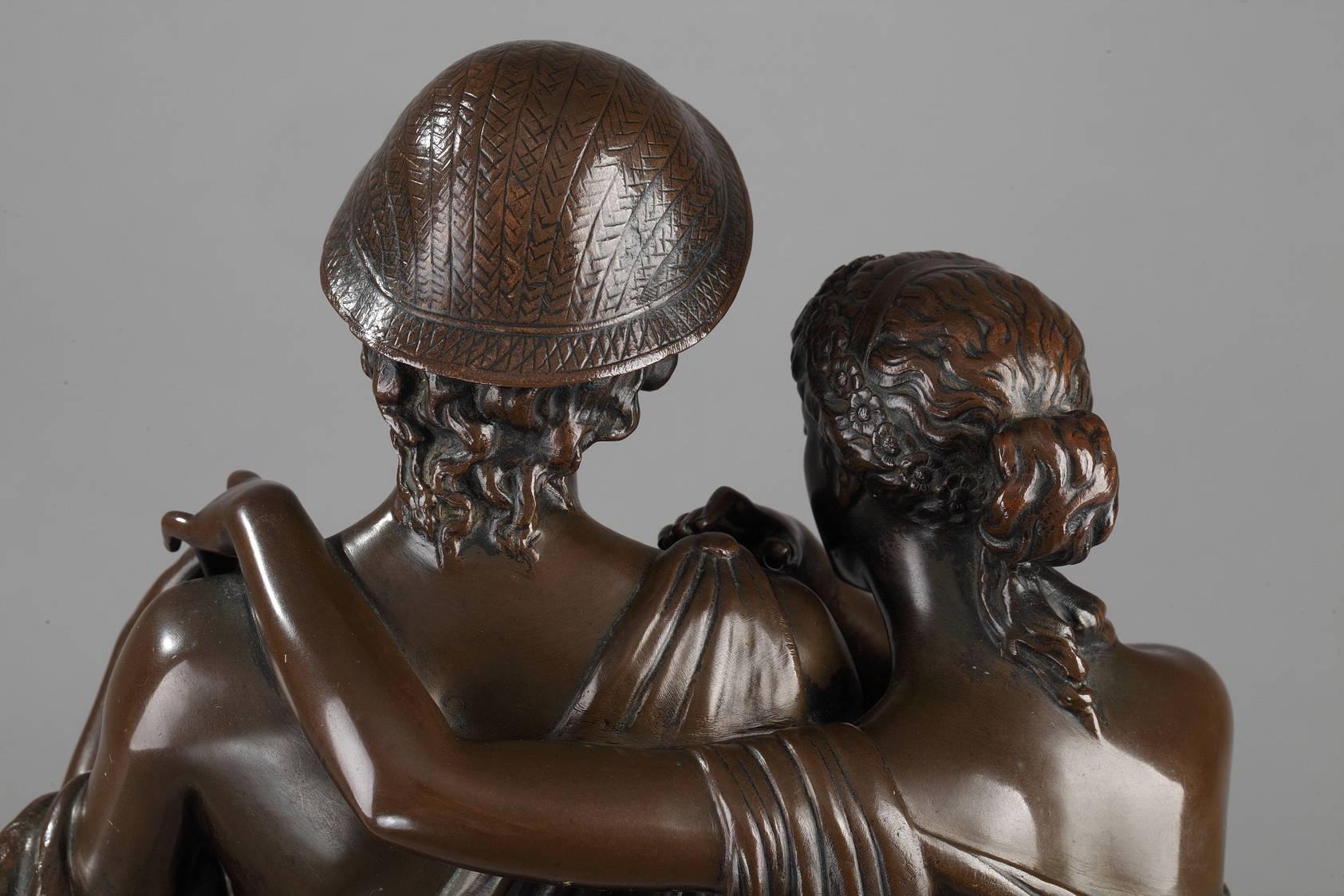 Bronze „Bergers d'Arcadie“ Bronze von Eugene-Antoine Aizelin, „1821-1902“ im Zustand „Gut“ in Paris, FR