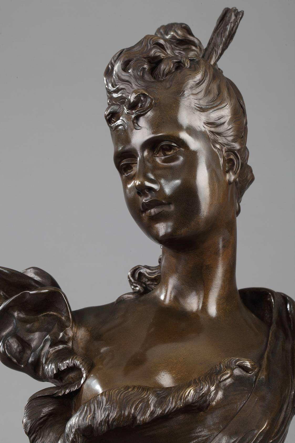 French Female Bust Attributed to Georges Van der Straeten (1856-1928)
