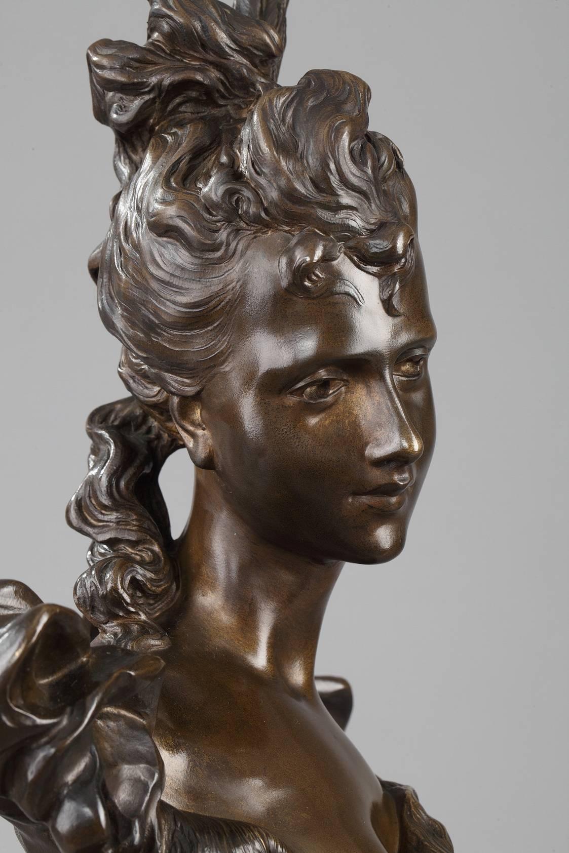 Early 20th Century Female Bust Attributed to Georges Van der Straeten (1856-1928)