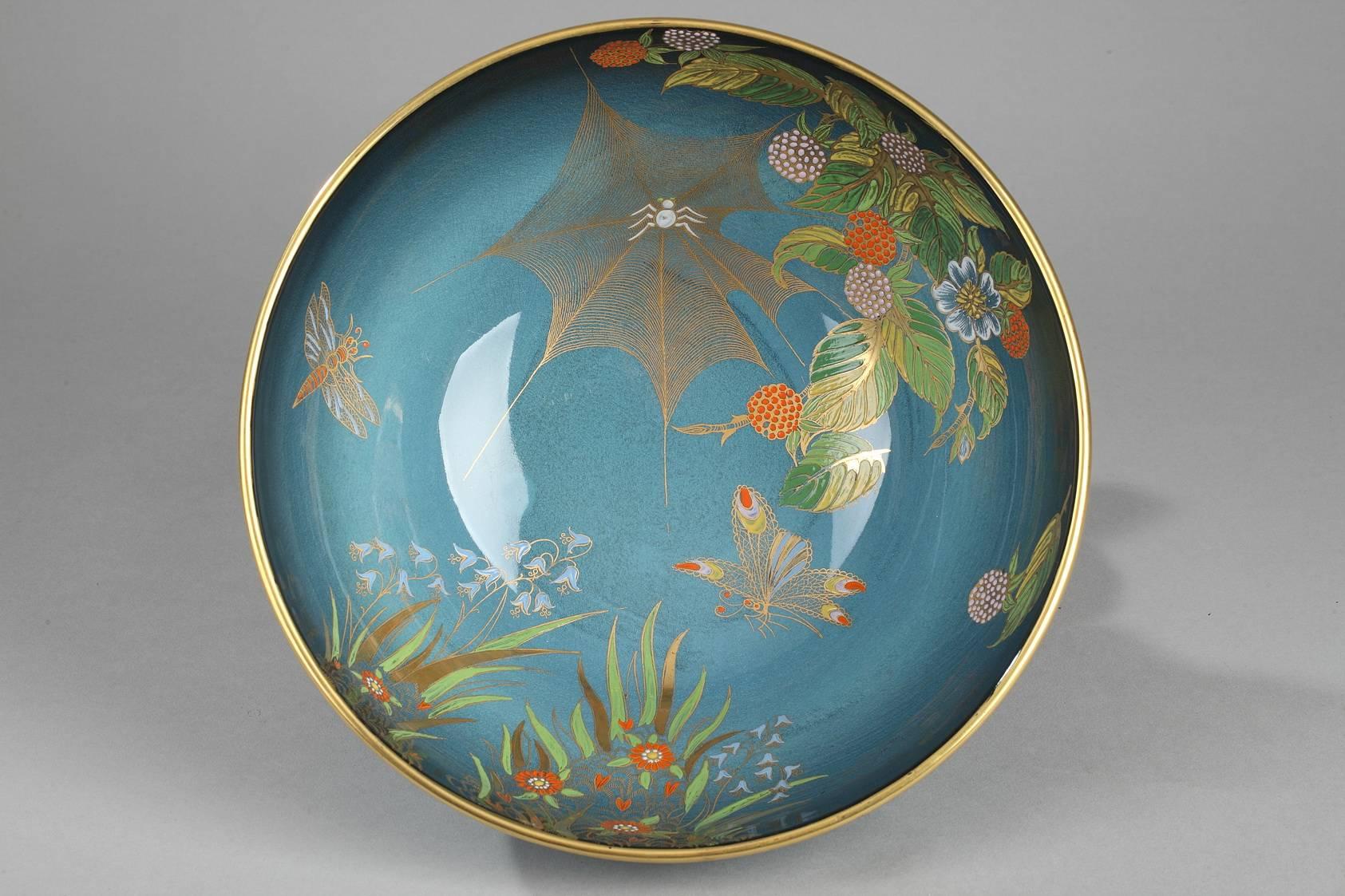 Ceramic Carlton Ware Bleu Royale Bowl