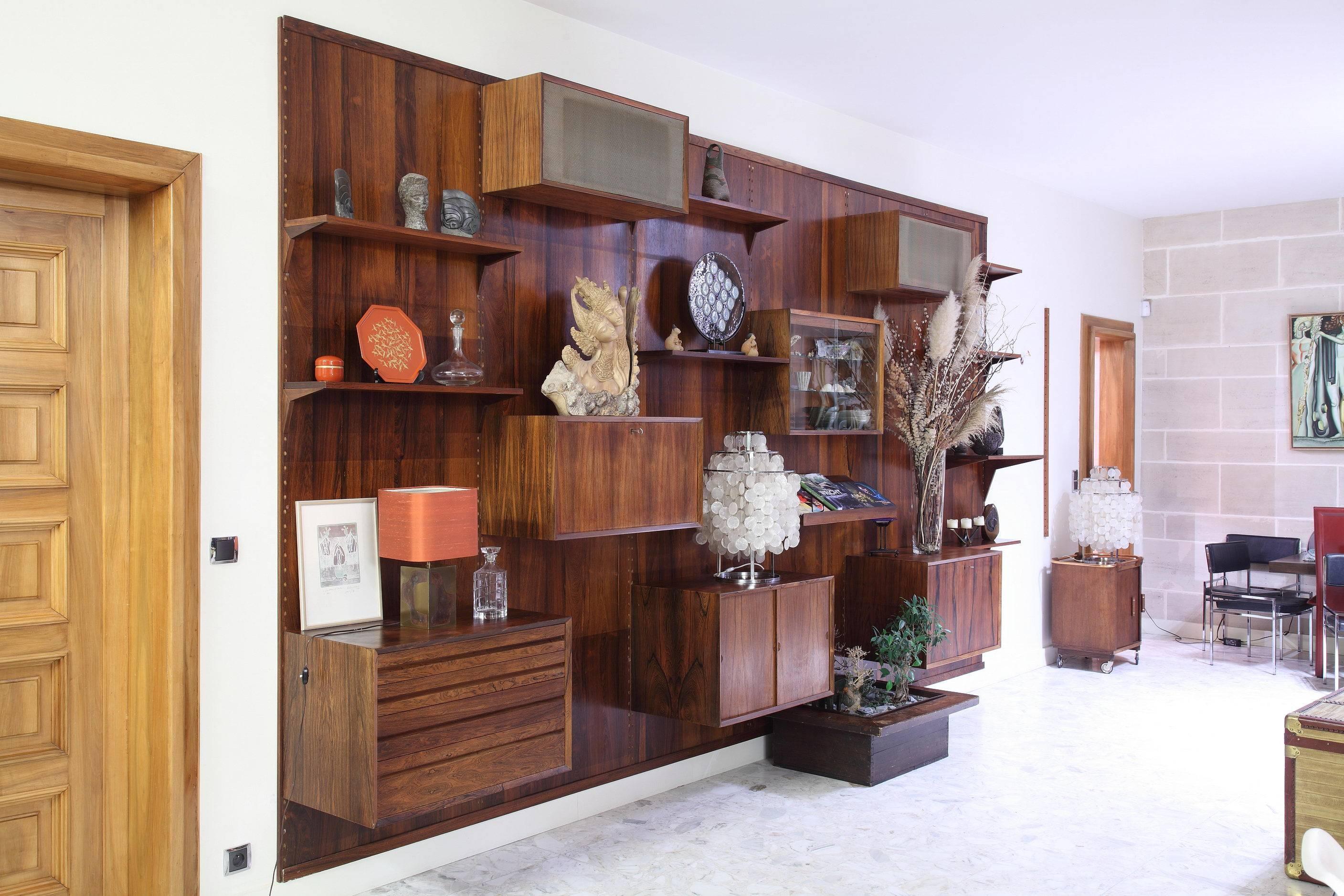 Danish Poul Cadovius Wall Units System in Brazilian Rosewood 3