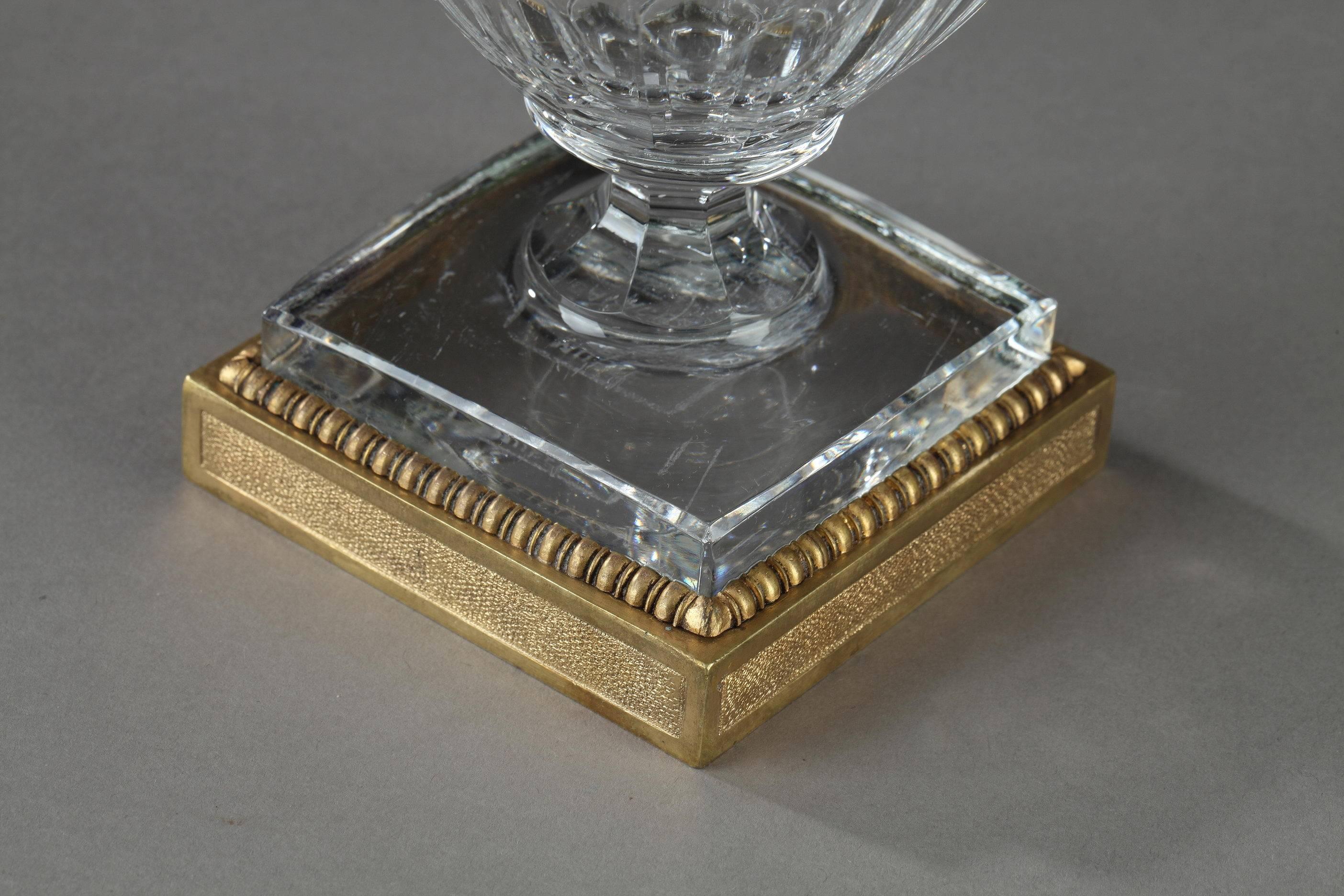 19th Century Baccarat Crystal and Gilt Bronze Vase 4