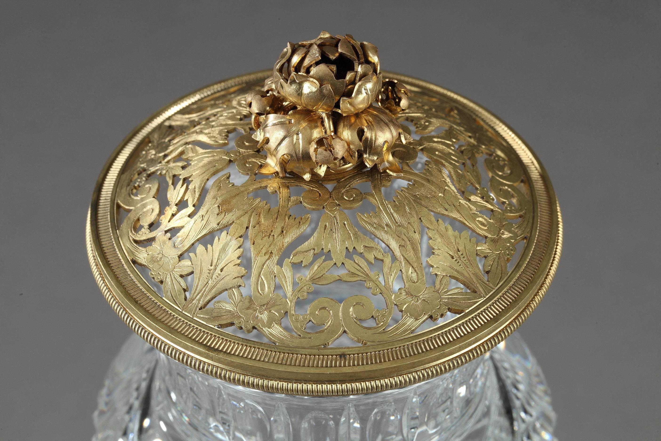 19th Century Baccarat Crystal and Gilt Bronze Vase In Good Condition In Paris, FR