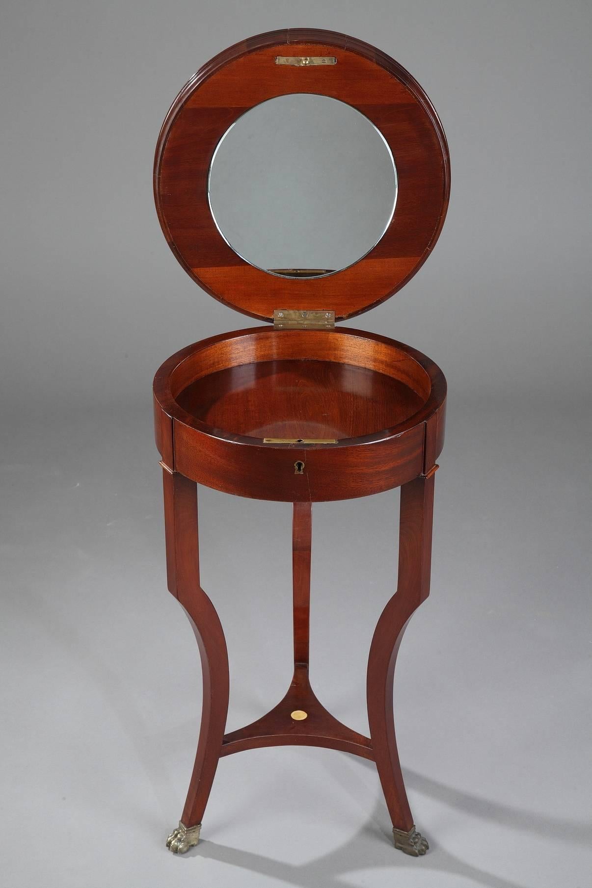 Bronze Early 19th Century Restauration Mahogany Work Table-Jewelry Box