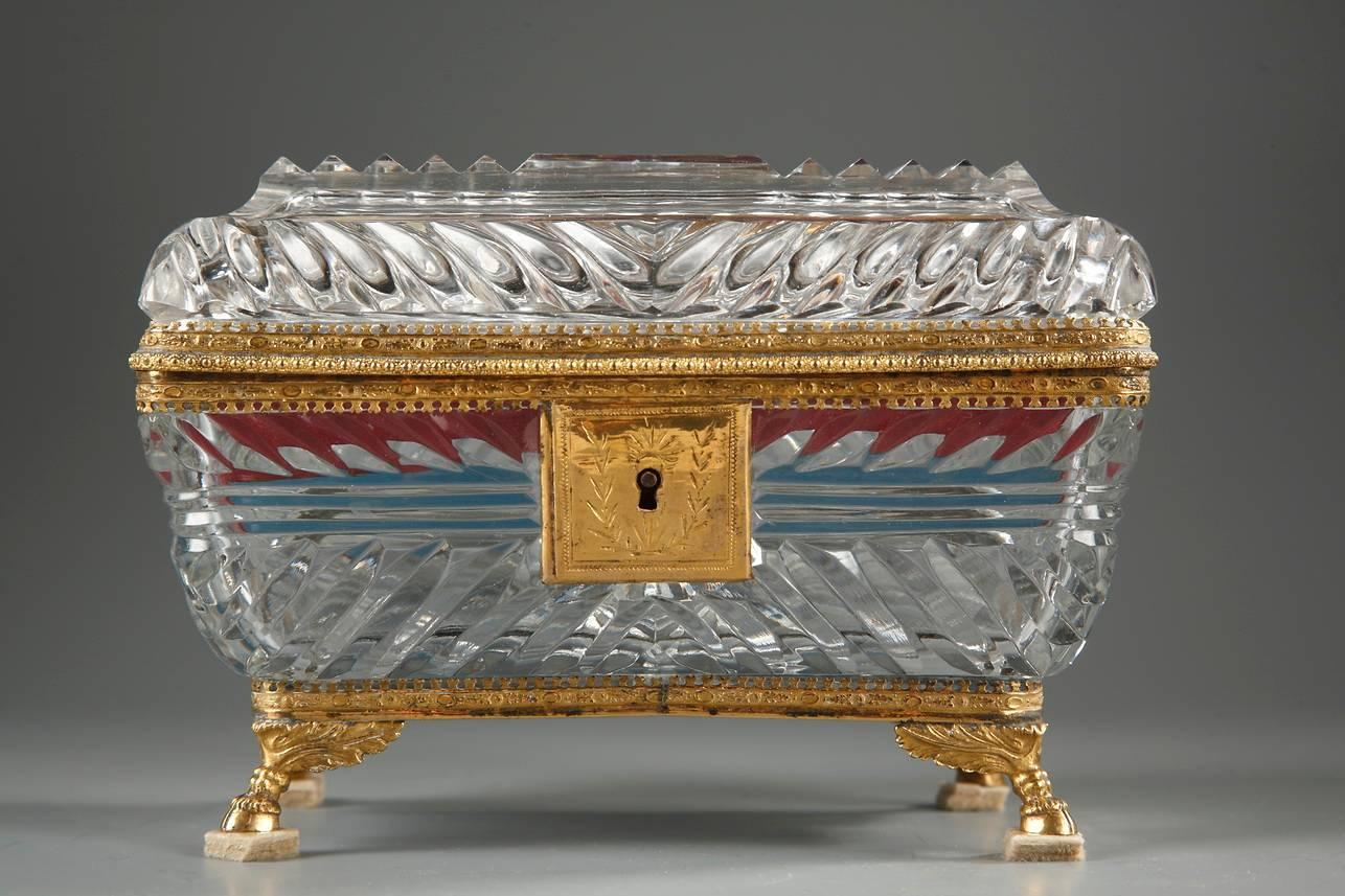 19th Century Crystal and Mother-of-Pearl Toiletry Box 2