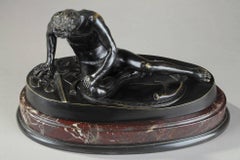 19th Century Bronze Statue of "Capitoline Gaul" after the Antique