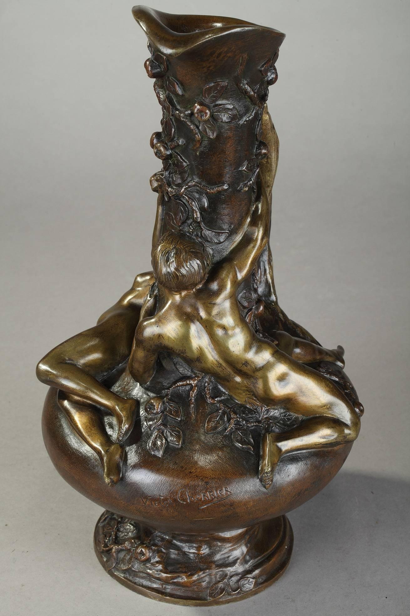 Art Nouveau Bronze Ewer 