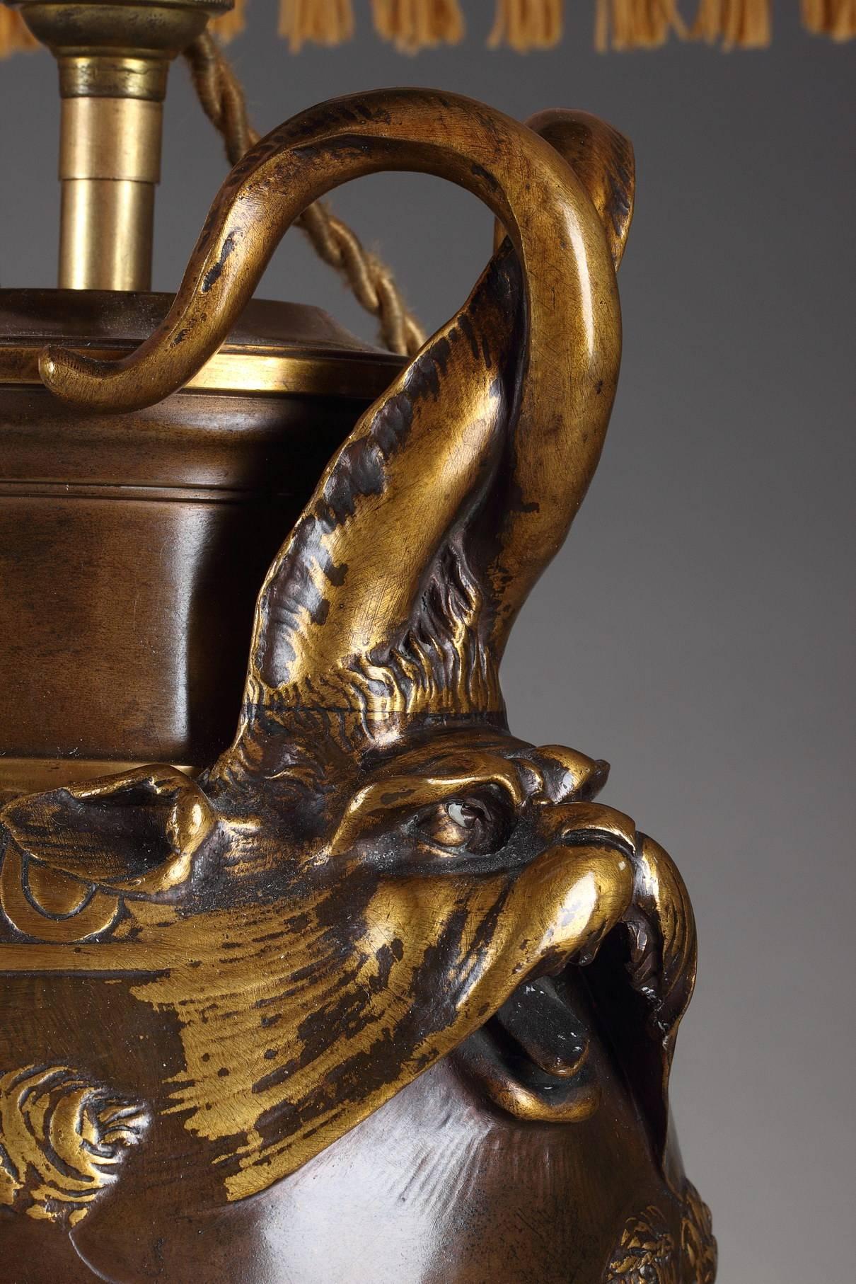 19th Century Pair of Bronze Vases by Ferdinand Barbedienne 1
