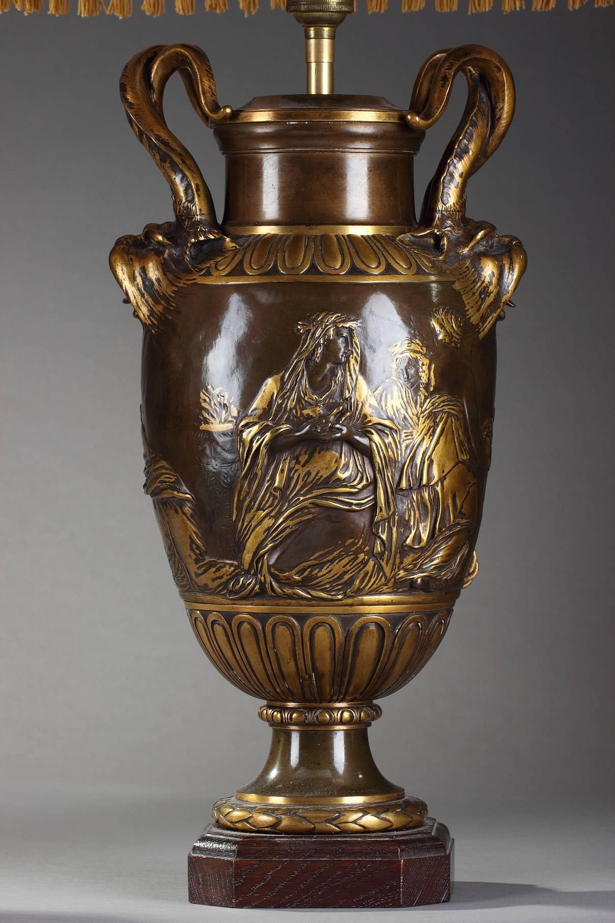 Classical Greek 19th Century Pair of Bronze Vases by Ferdinand Barbedienne