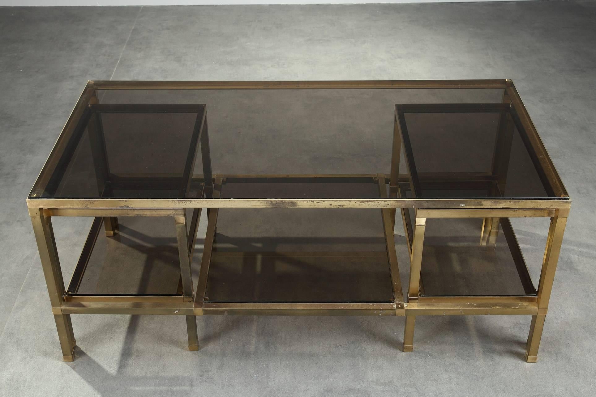 1970s Set of Three Nesting Tables Attributed to Maison Jansen 1