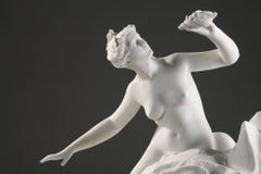 Early 20th Century Sevres Bisque Sculpture Venus Riding a Triton by Paul Ducuing