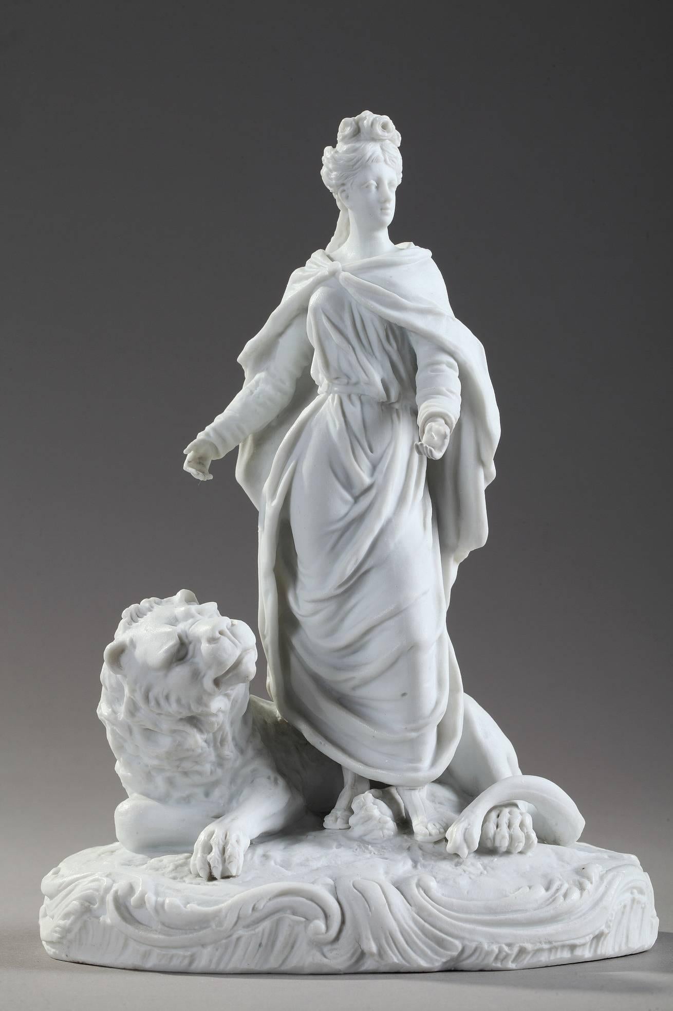 French 19th Century Bisque Sculptures of the Four Continents