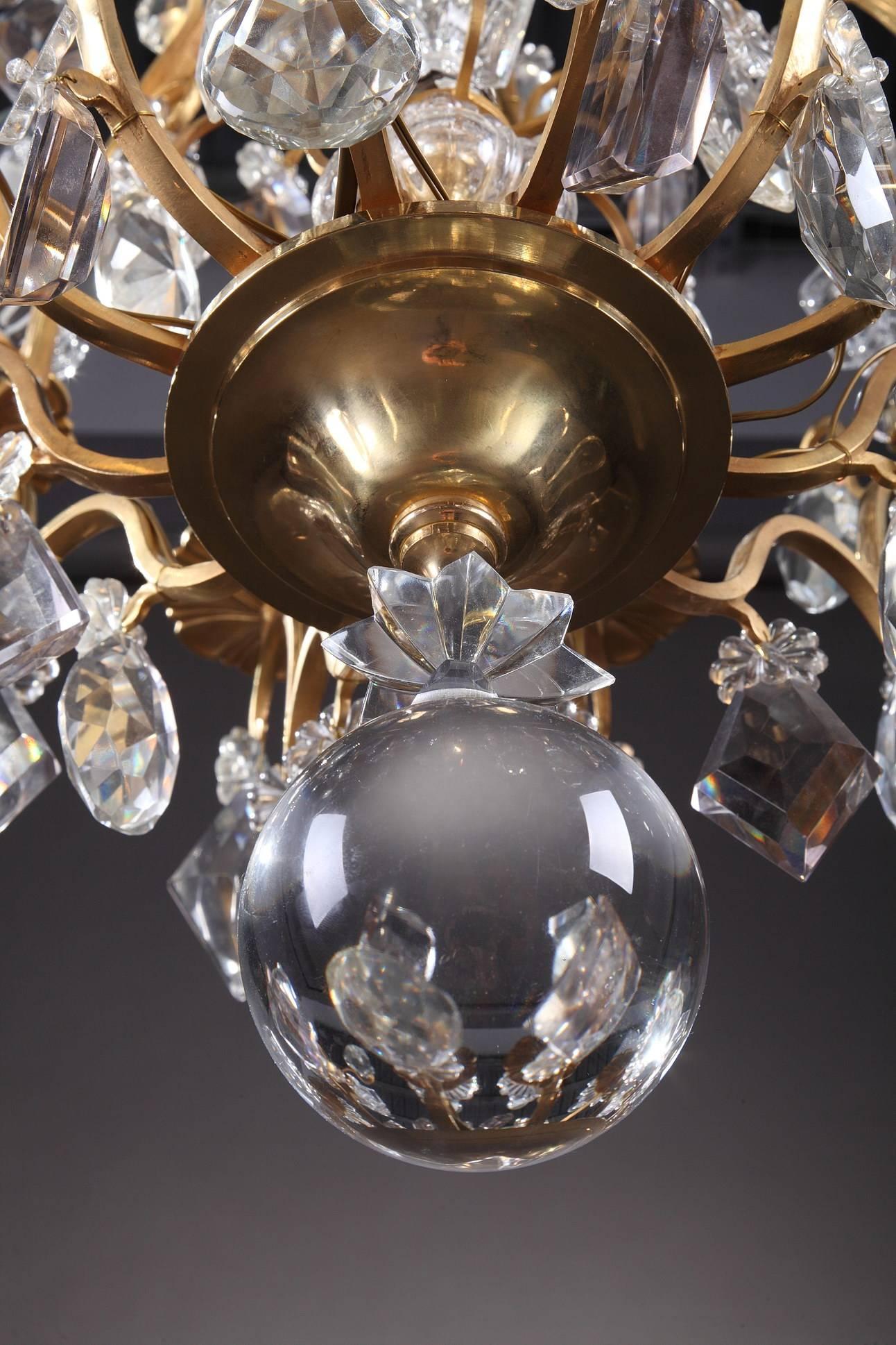 Late 19th Century Cut-Crystal and Gilt Bronze Chandelier 4