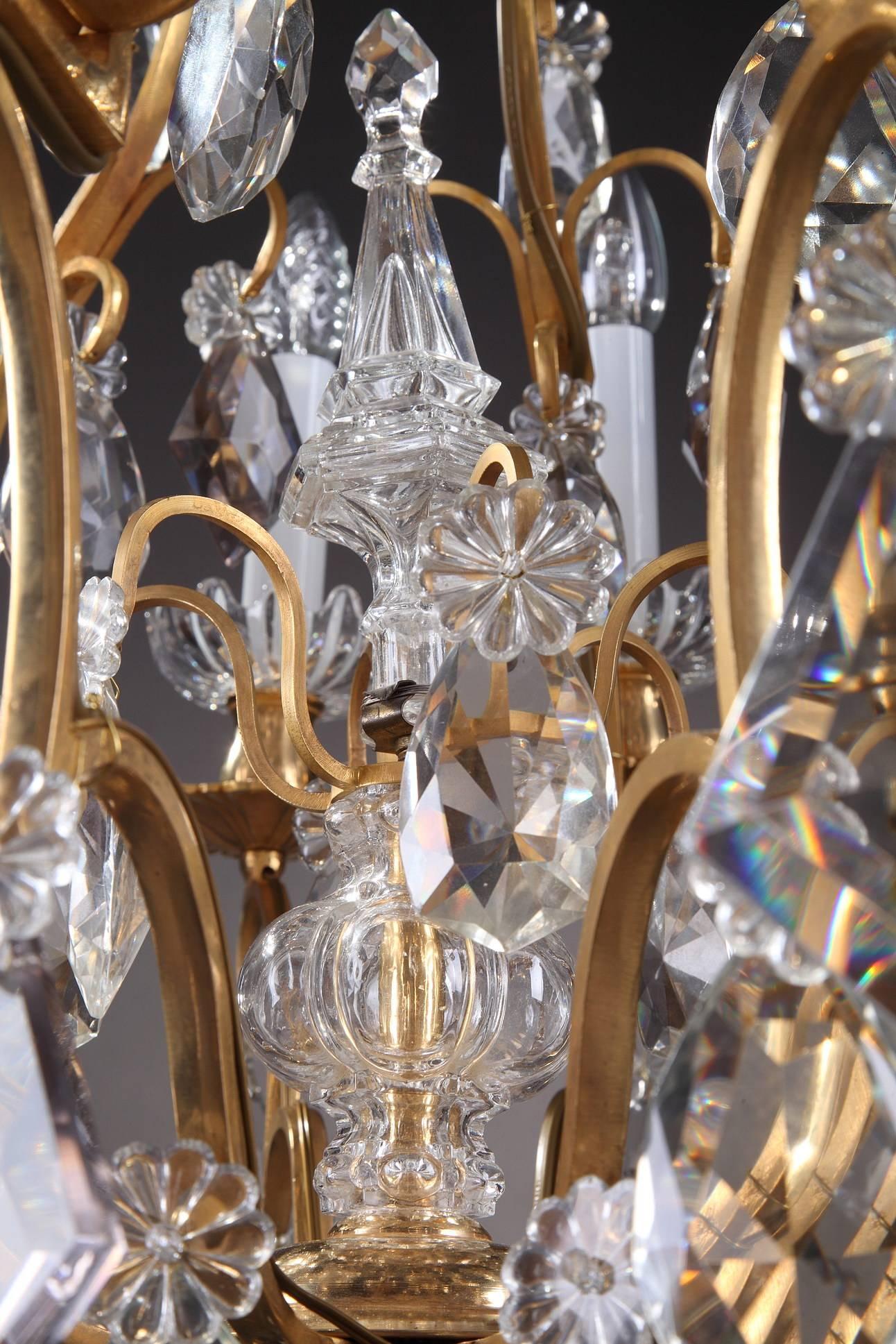 Late 19th Century Cut-Crystal and Gilt Bronze Chandelier 2