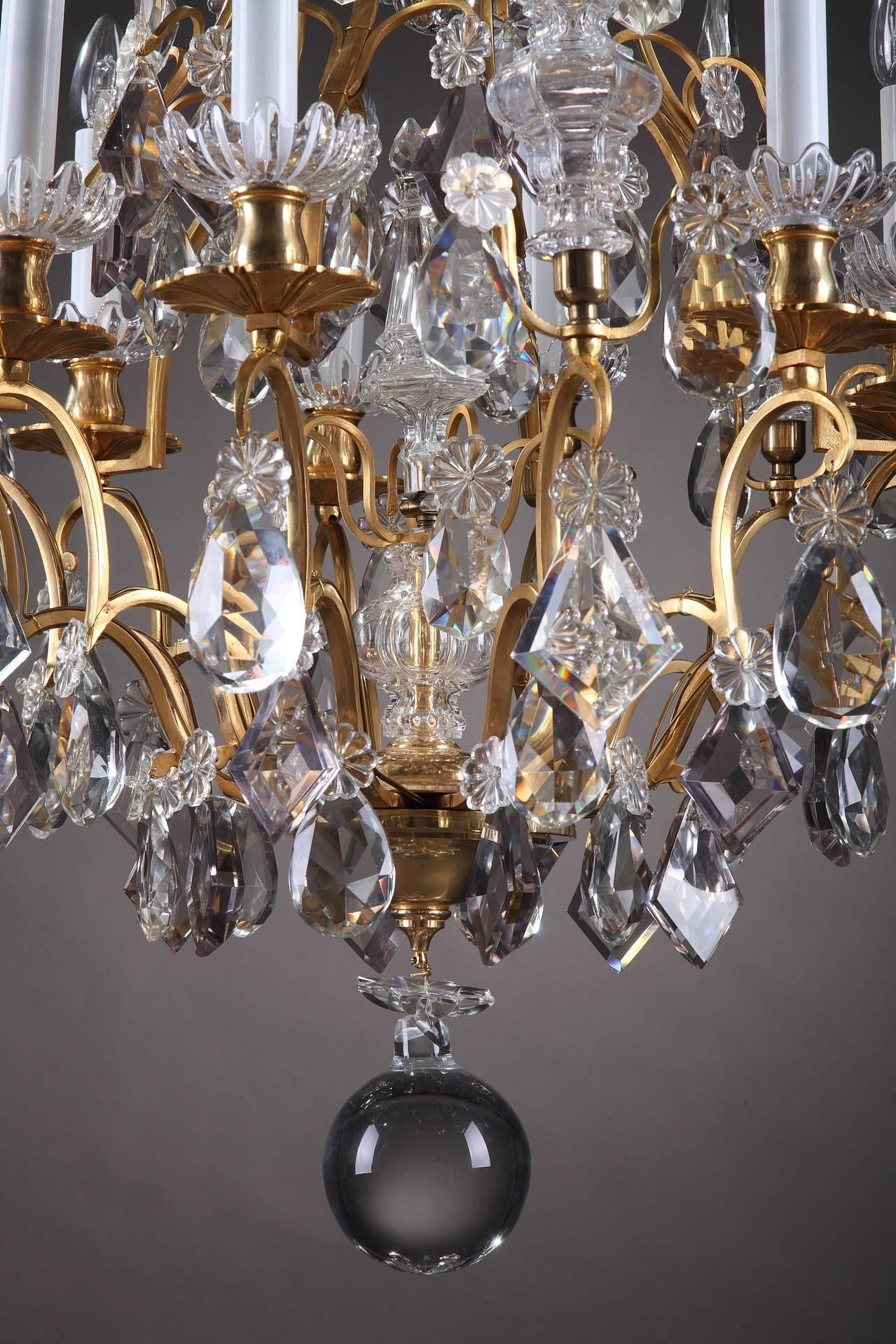 Late 19th Century Cut-Crystal and Gilt Bronze Chandelier 5