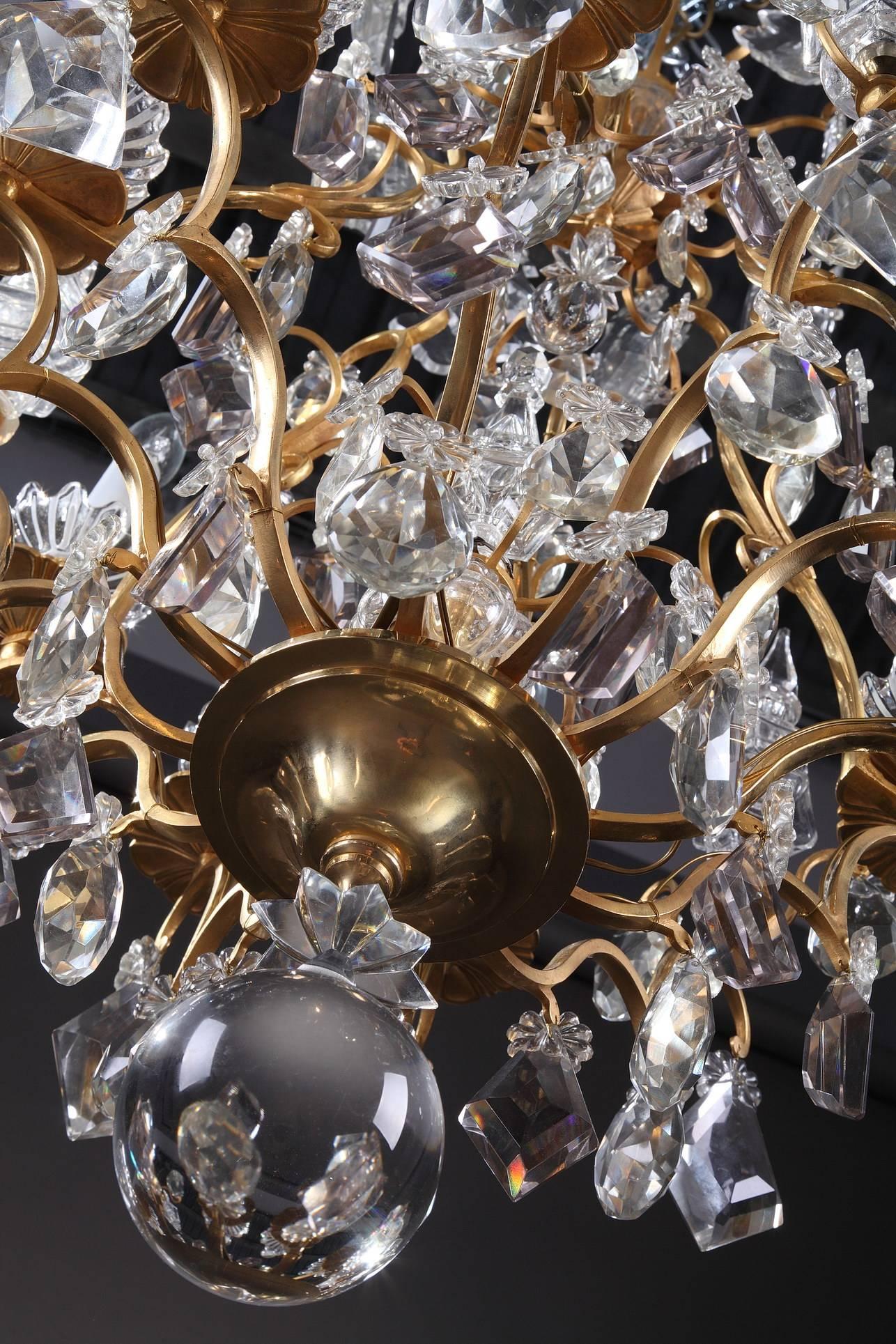Late 19th Century Cut-Crystal and Gilt Bronze Chandelier 3