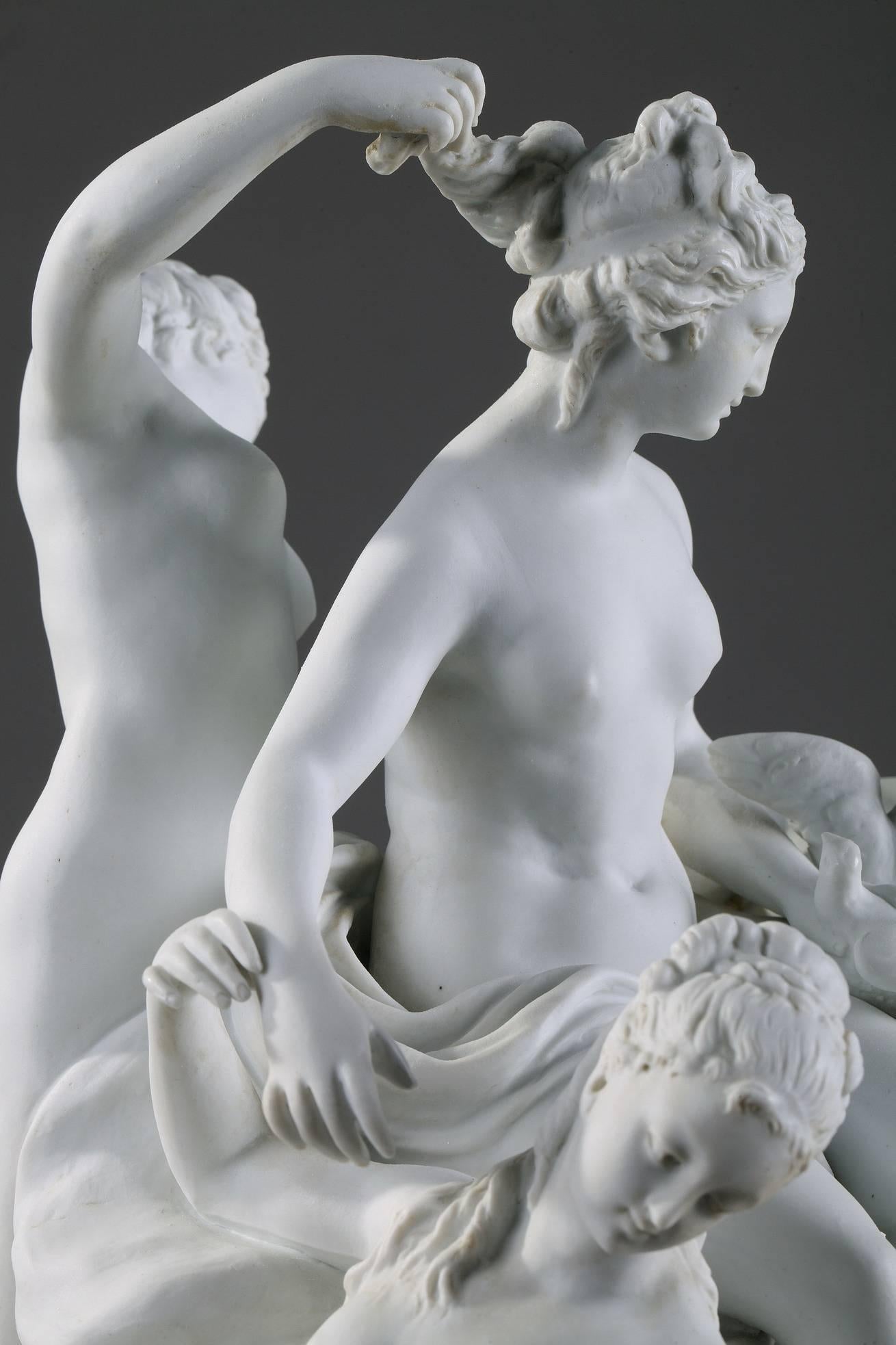 Neoclassical Late 19th Century Biscuit Group 'The Toilet of Venus after Boizot and Le Riche'