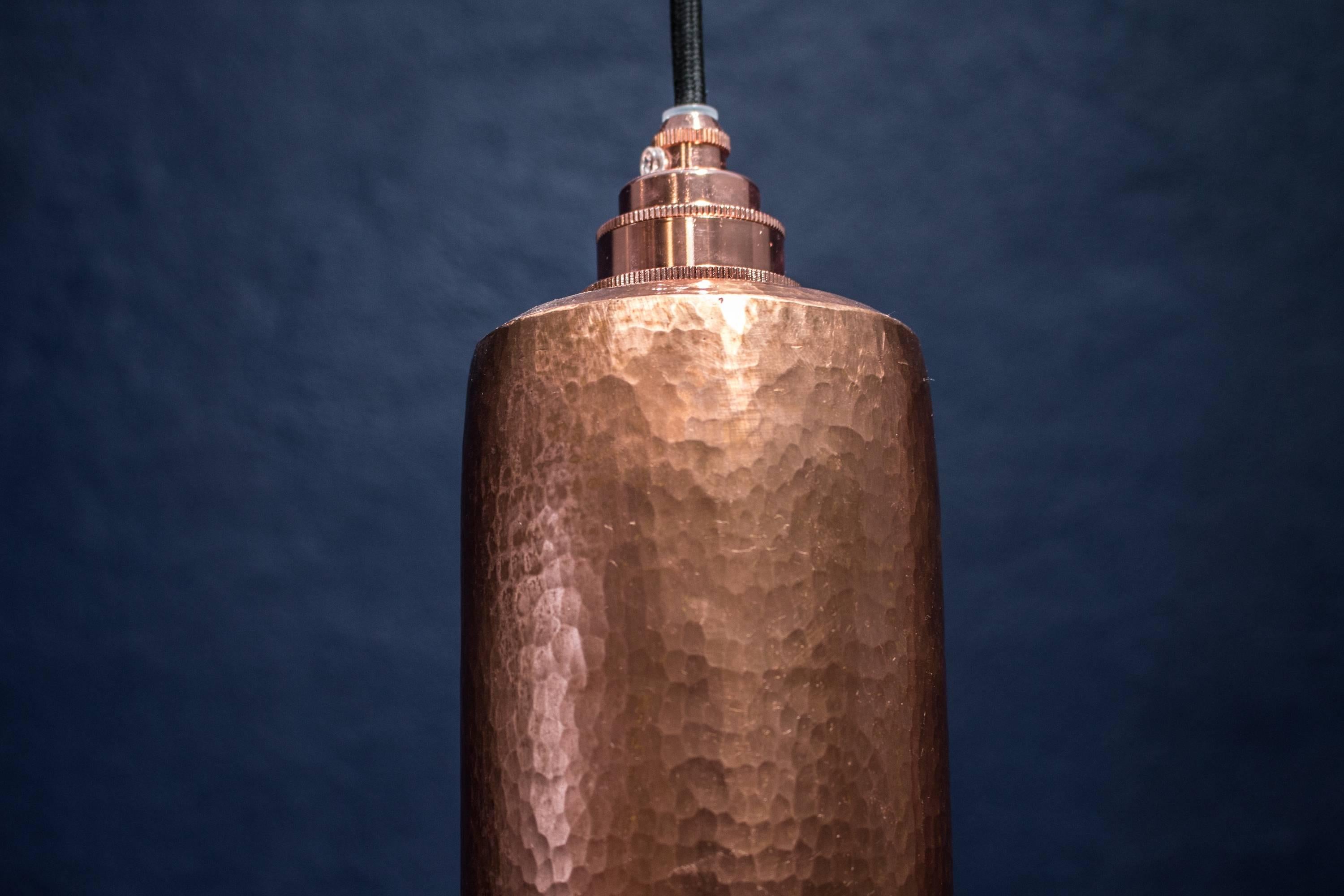 Mexican Lens, Hand Hammered Copper Lighting, Mexico For Sale