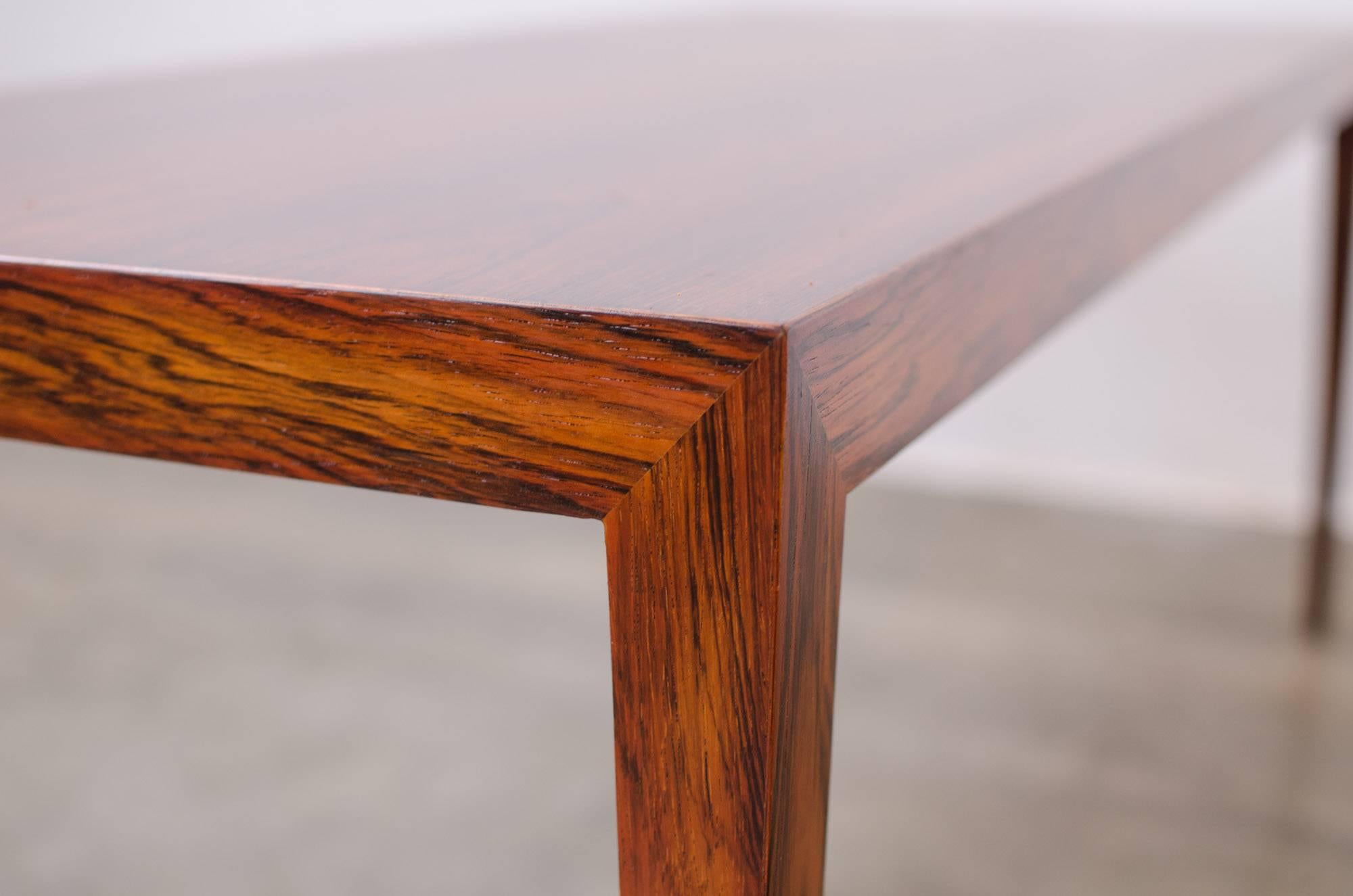 Late 20th Century Severin Hansen Jr. for Haslev, Rosewood Coffee Table, Denmark, 1970s For Sale