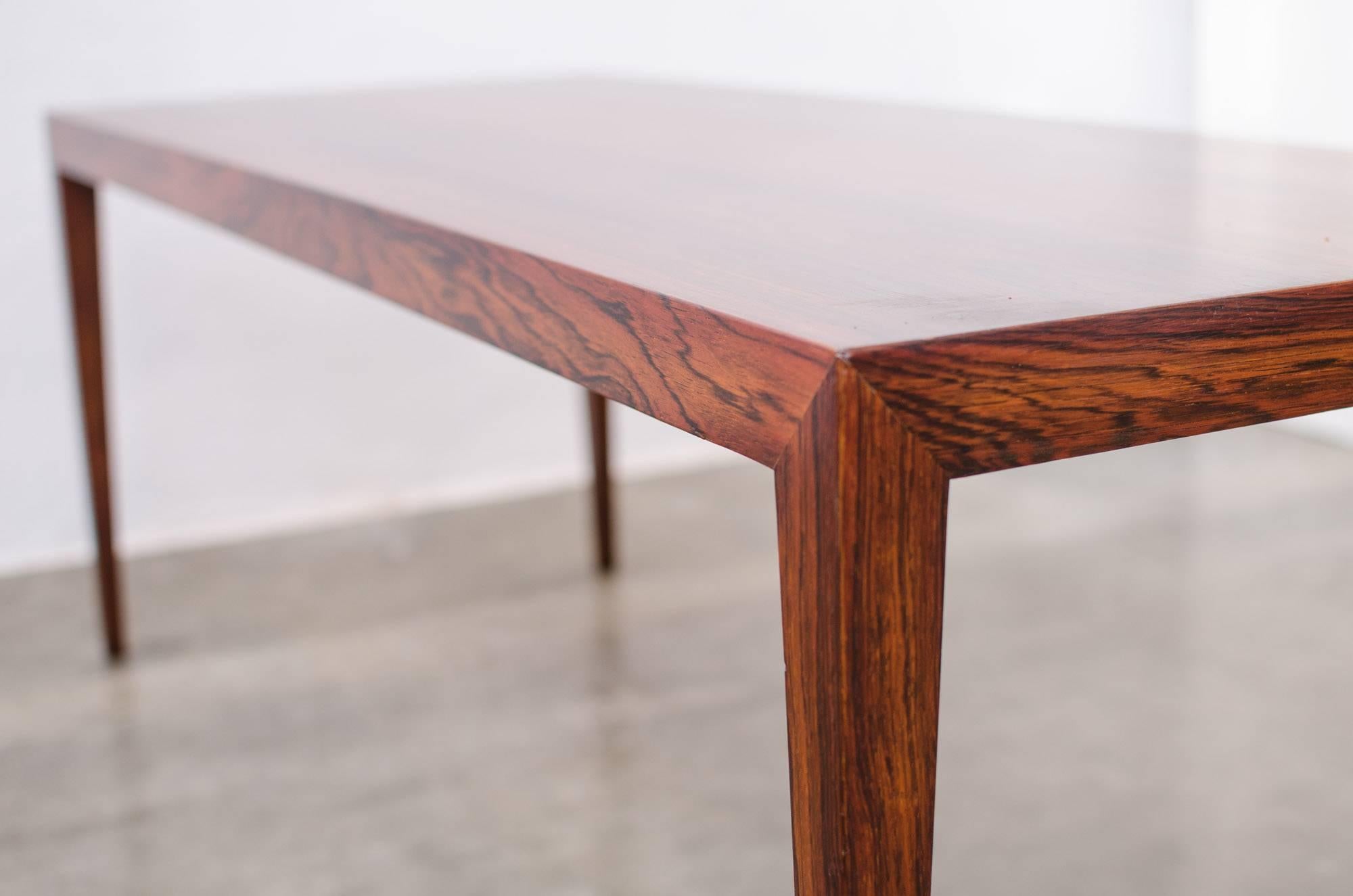 Severin Hansen Jr. for Haslev, Rosewood Coffee Table, Denmark, 1970s For Sale 1