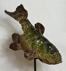 Bronze Sculpture of a Koi Carp by Pieter Vanden Daele