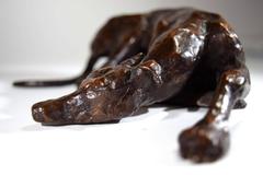 Original Contemporary Bronze Sculpture of a Grey Hound