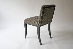 Gosling Sybil Low Backed Dining Chair with black lacquer legs.