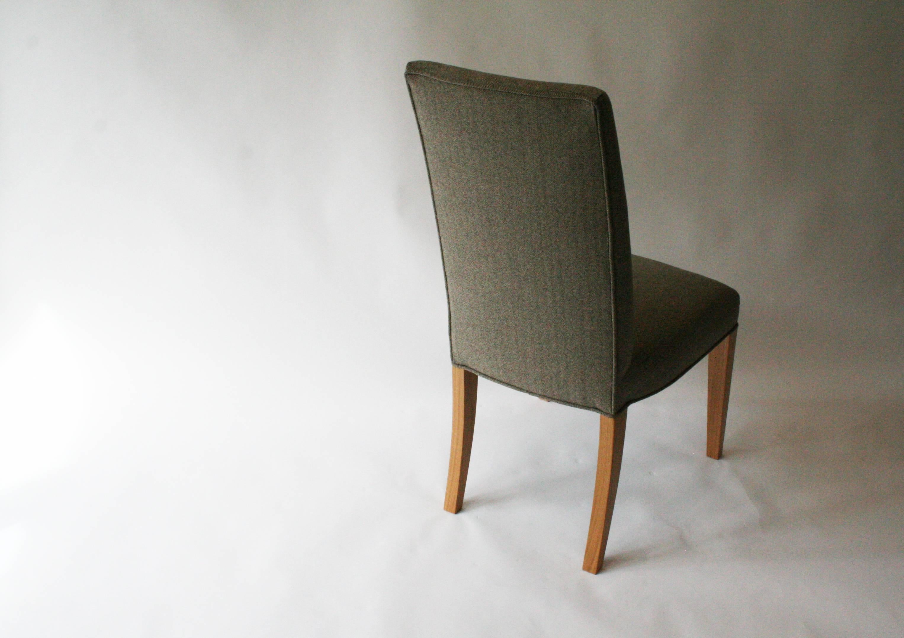 English Gosling Classic Dining Chair with Oak Frame and Upholstery details For Sale
