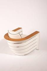 Gosling Marine Lounge Tub Chair in Carbon Fibre, Teak and Upholstery