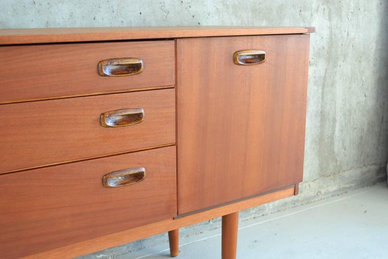 1970s MidCentury Schreiber Long Teak Sideboard at 1stDibs