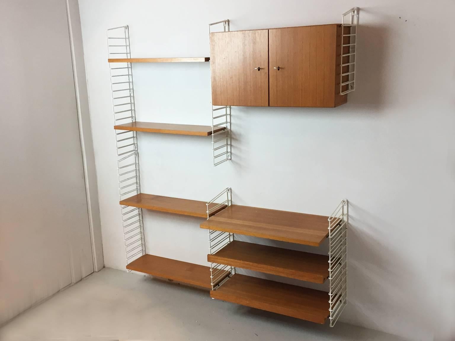 1960s German Mid-Century Wall Shelving System by Mustering International In Good Condition In London, GB