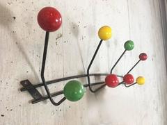 Original 1950s Sputnik Atomic Metal Coat Hook Rack / Unrestored
