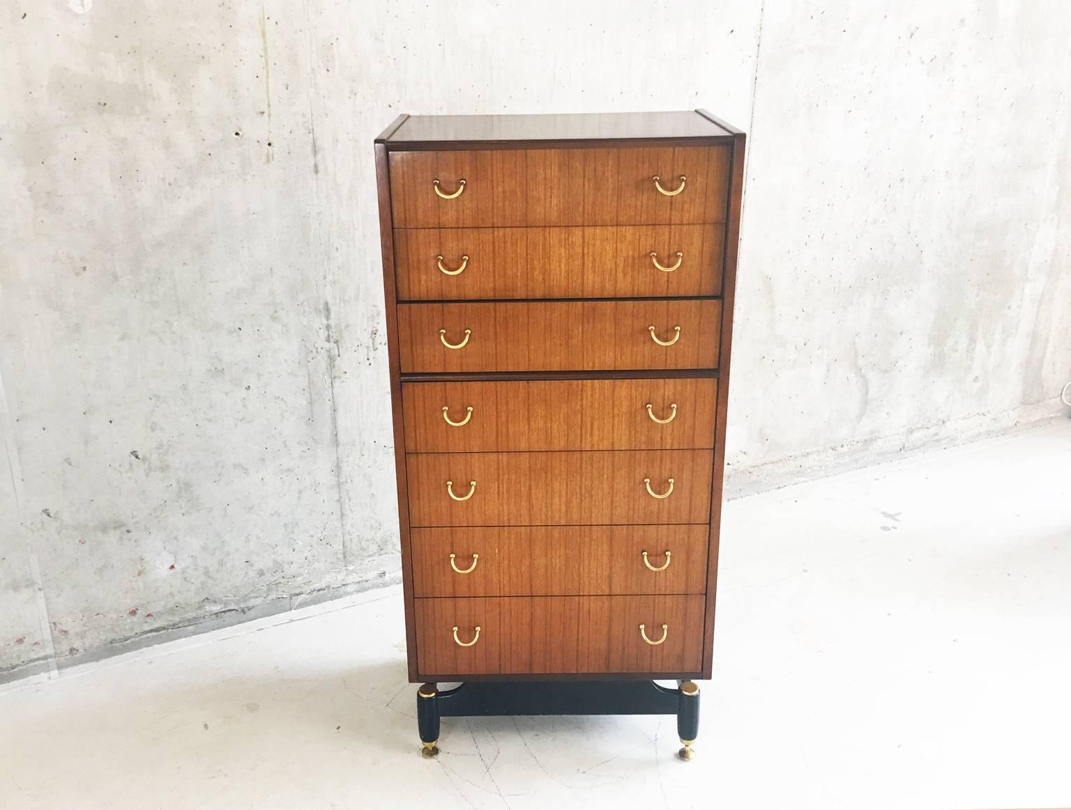 Mid-Century Modern 1960s Mid-Century ‘Tola’ Tall Boy Chest of Drawers E Gomme for G Plan For Sale