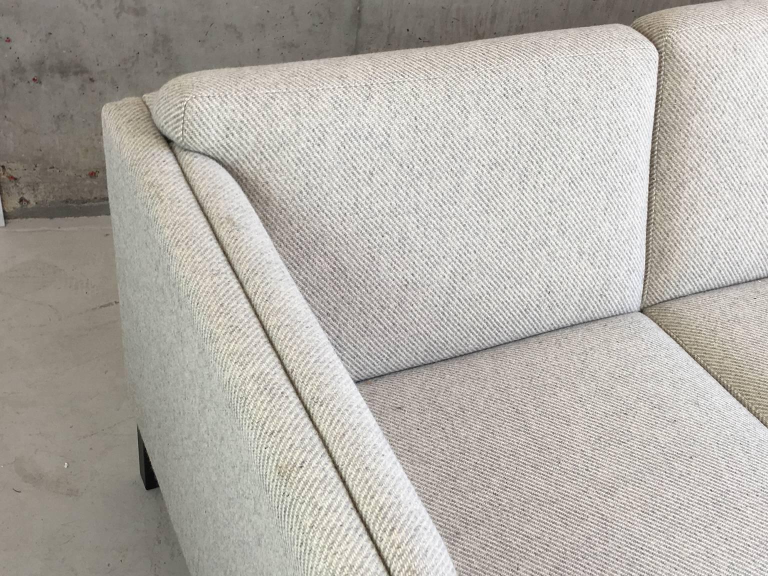 Mid-Century Modern 1970s Danish Mid-Century Sofa with Original Grey Woollen Upholstery