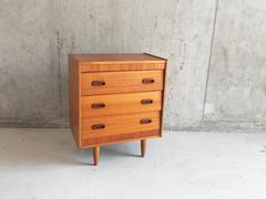 1970s Mid-Century Bedside Cabinet or Small Chest of Drawers
