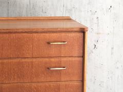 1960s Lebus ‘Link’ Mid-Century Teak Chest of Drawers with Brass Handles