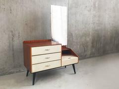 Vintage 1960s Mid-Century Chest of Drawers or Dressing Table Full Length Mirror
