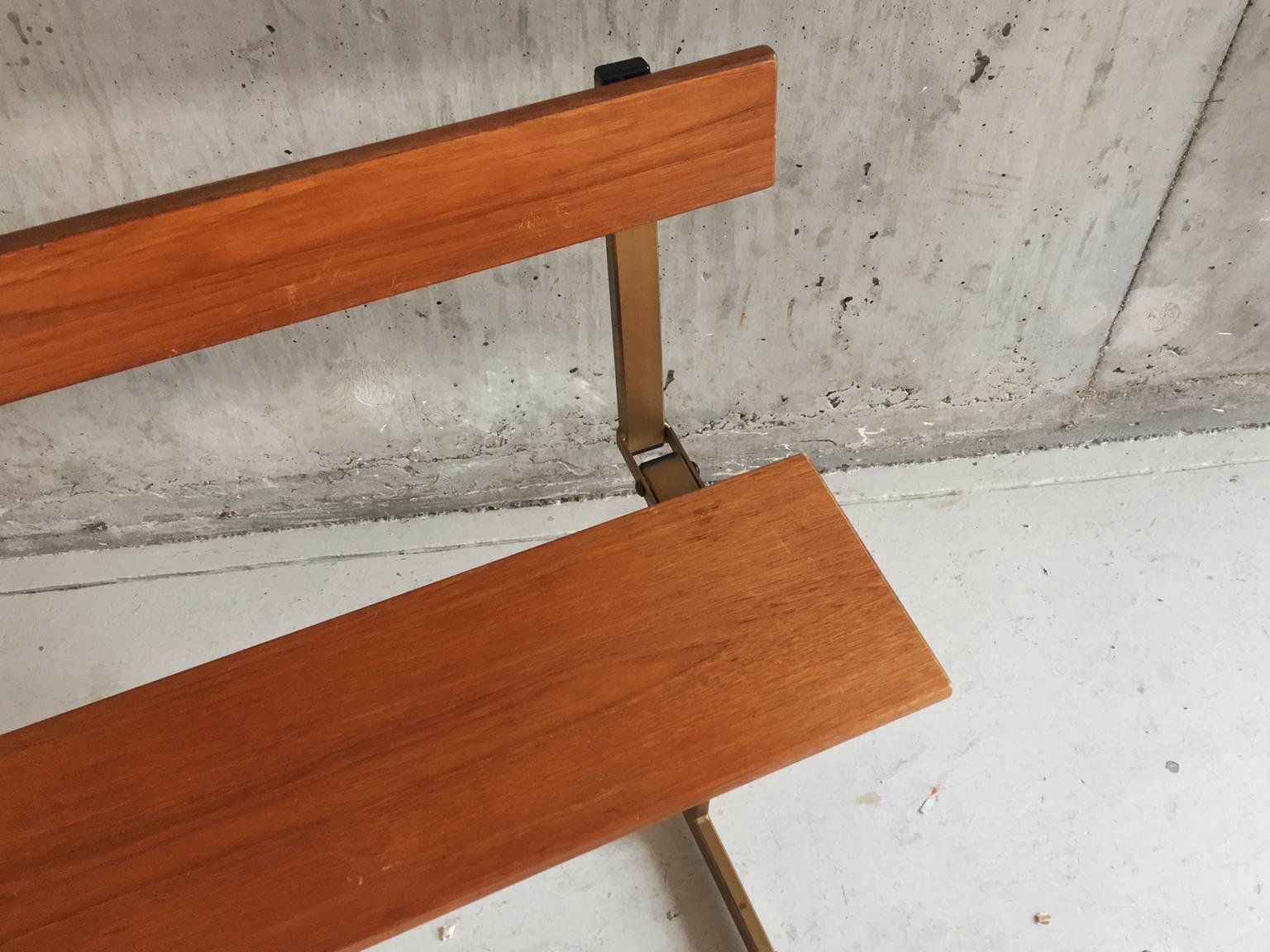 Mid-20th Century Pair of Rare 1960s Mid-Century Staples Ladderax Fold Down Benches For Sale