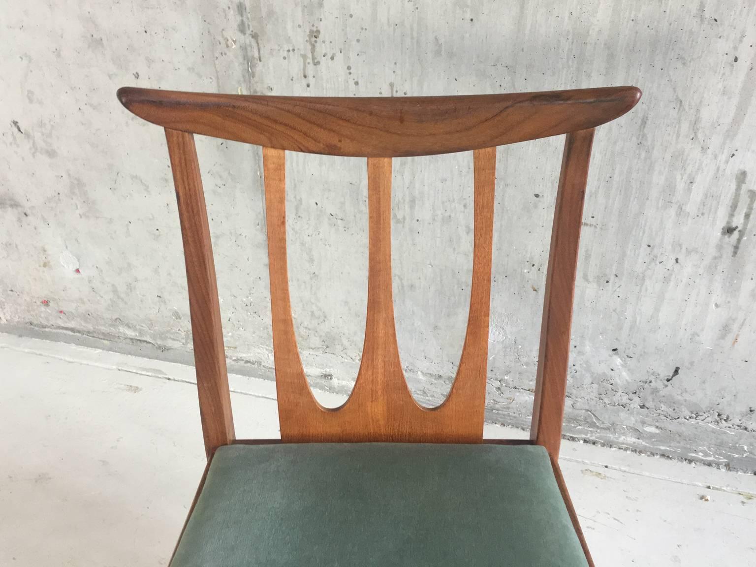 G Plan Style Dining Chairs, Set of Six In Good Condition For Sale In London, GB