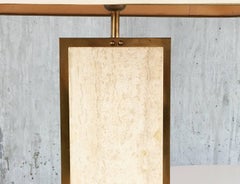 Pair of Belgian 1970s Travertine Marble Lamps by Camille Breesch