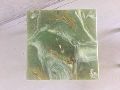 Pair of 1970s Green Onyx Marble Effect End Tables