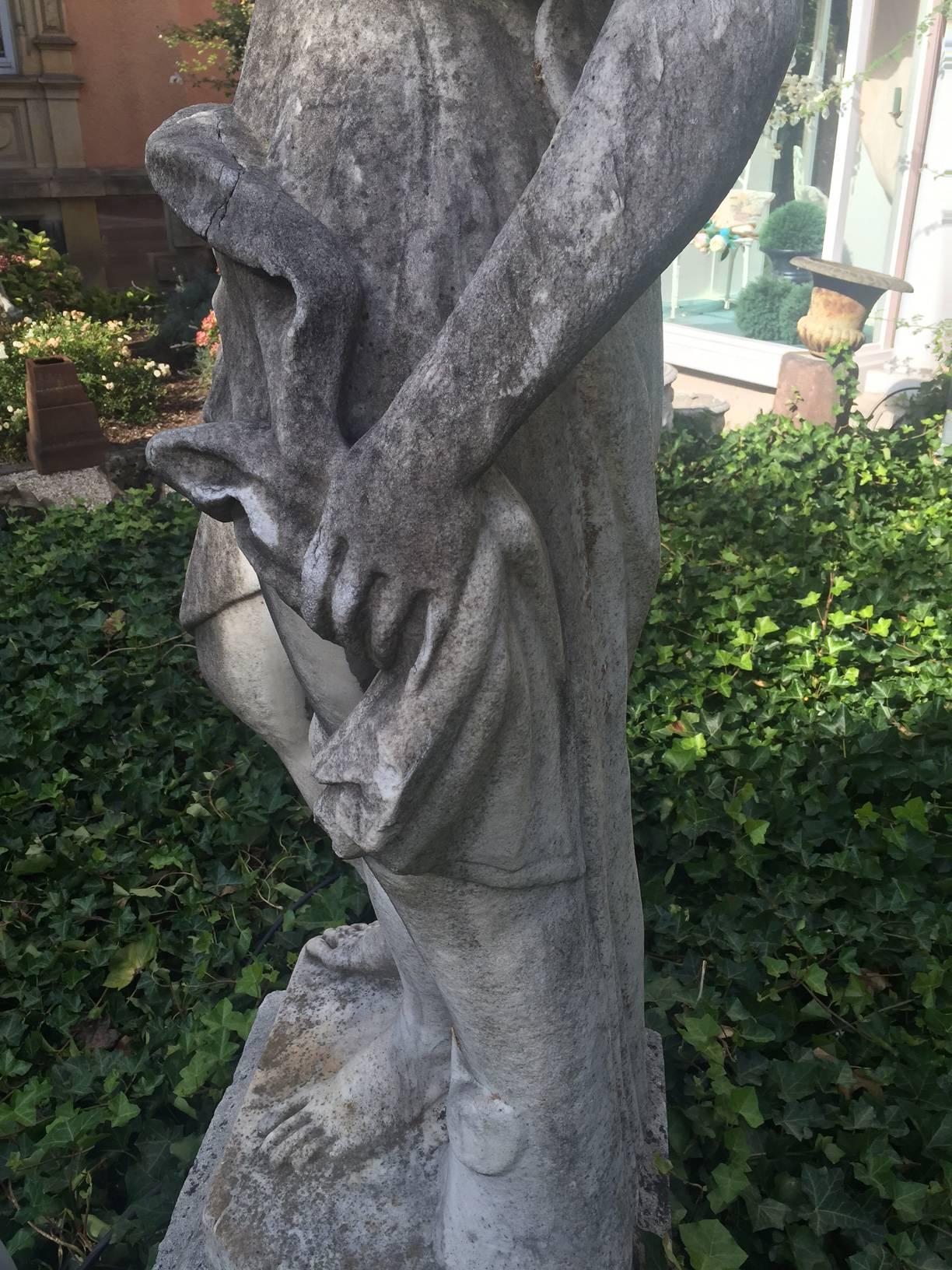 French 18th Century Marble Garden Statue 