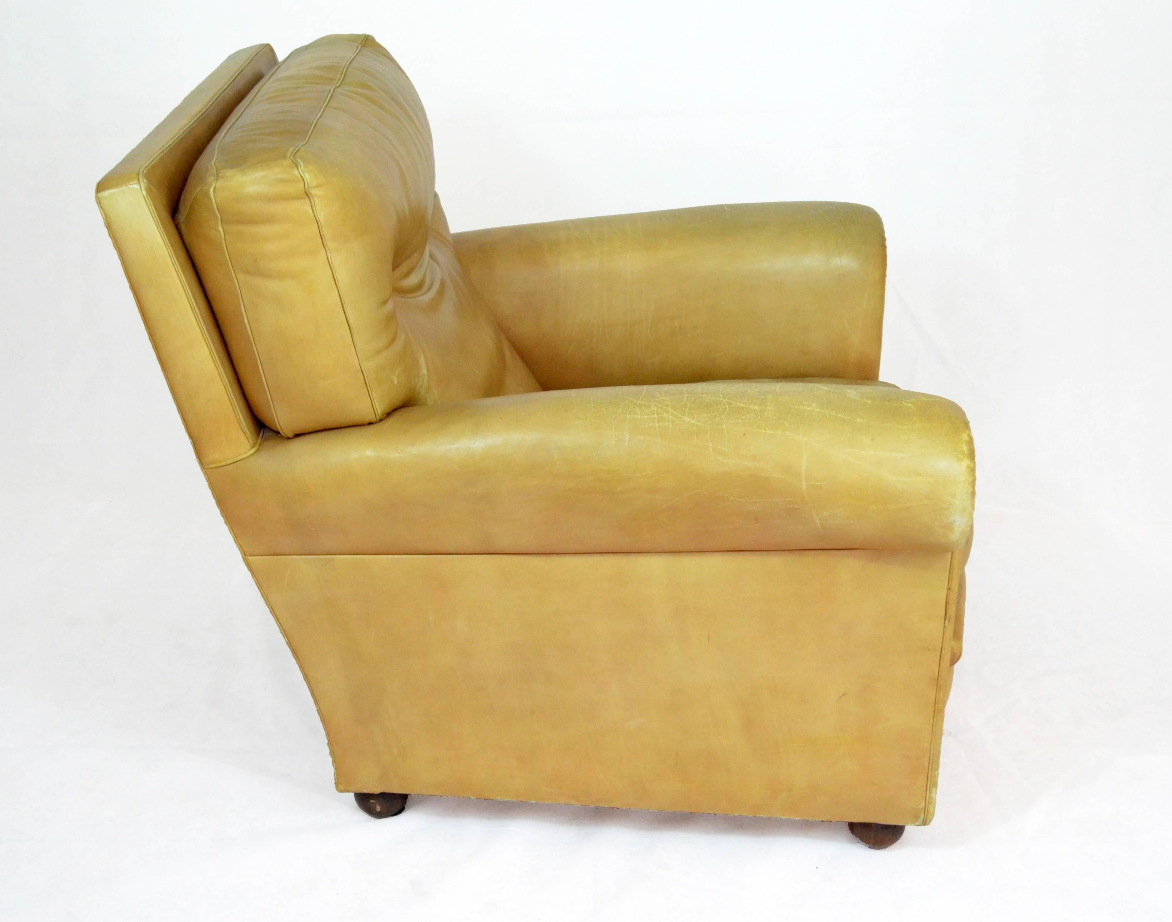 Vintage club armchair signed and marked Poltrona Frau. Model “Edoardo” from 1962.
The leather, which is cognac color, is in very good vintage condition coherent with age and prior use. We have done a conservative restoration aimed at smoothing the