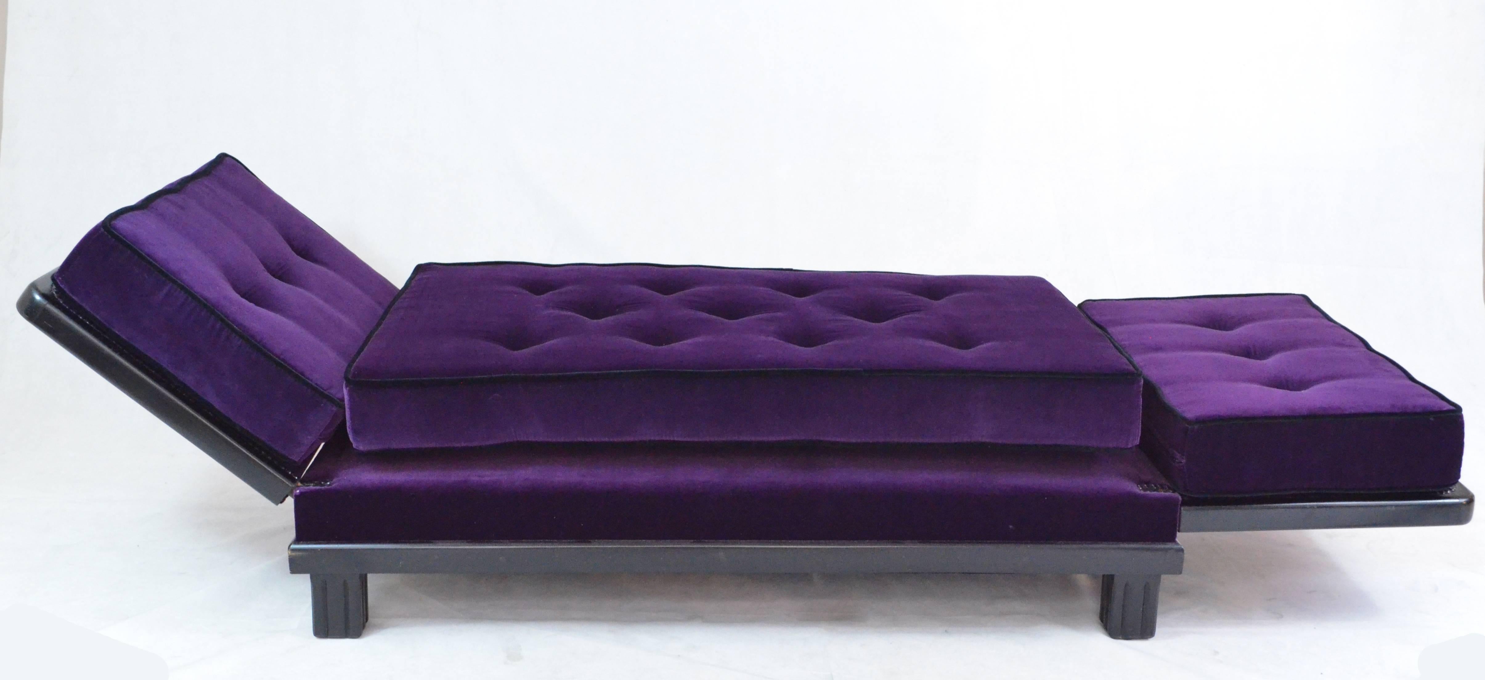 purple velvet daybed