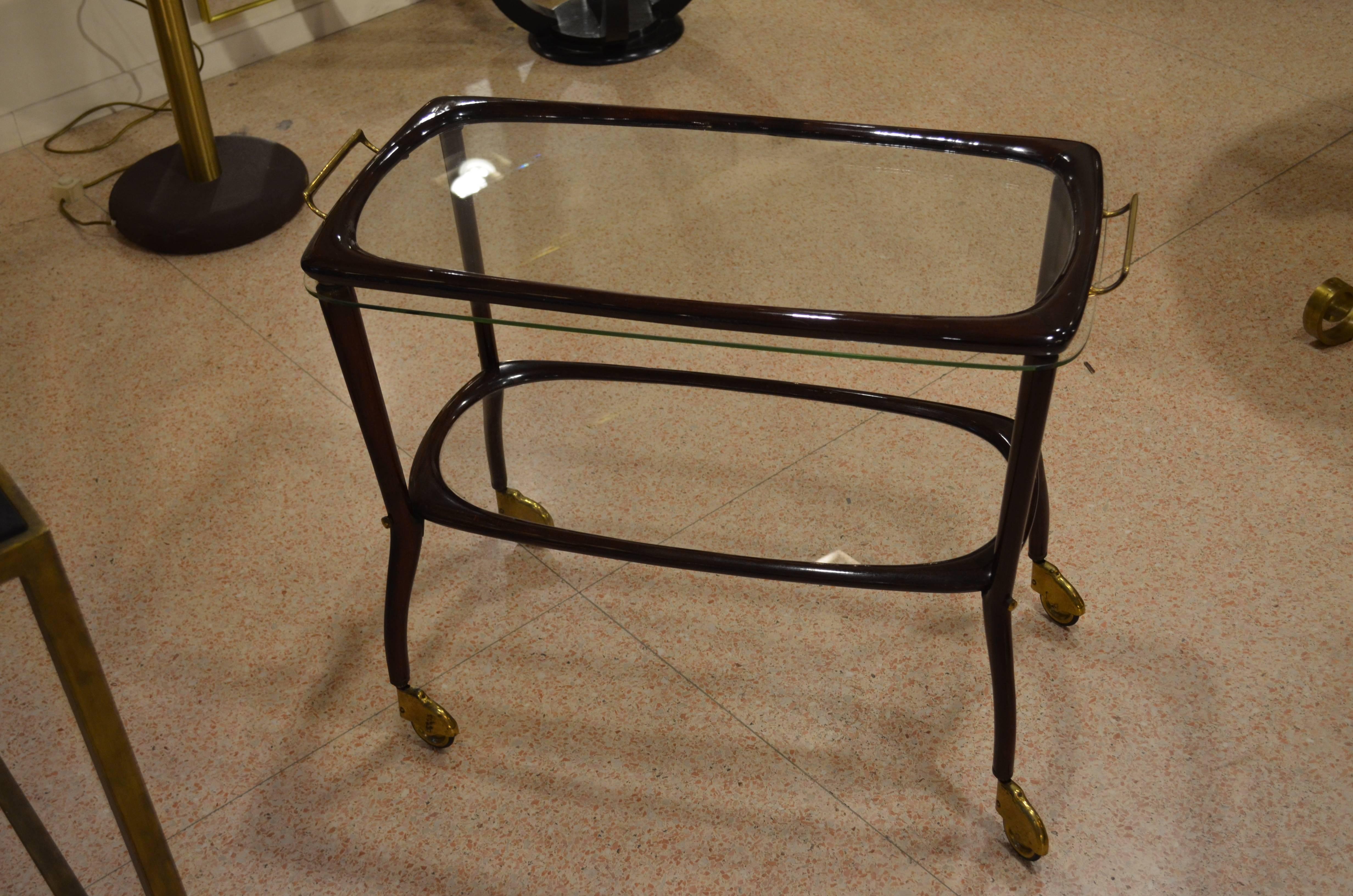 Rosewood Trolley and Crystal Tray 4