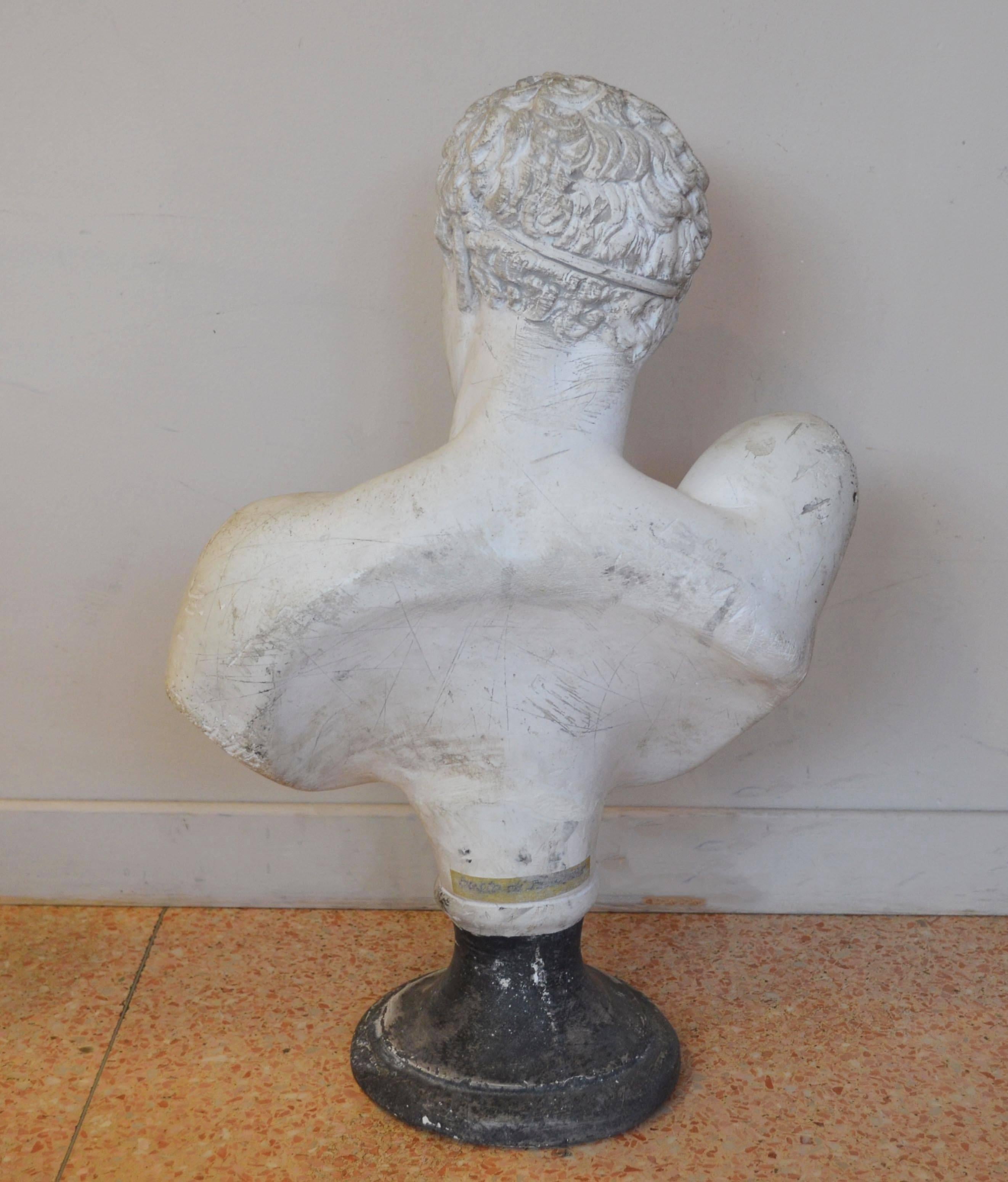 20th Century Plaster Bust Hermes 1
